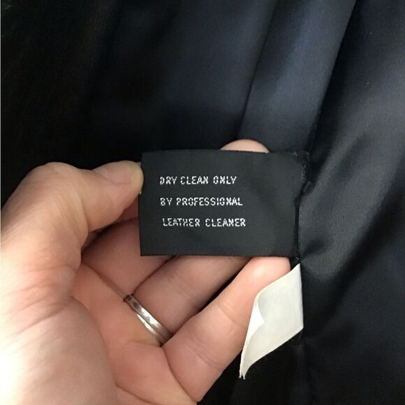 Avanti Ladies black/green leather coat - Picture 5 of 6